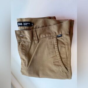 Men’s Vans Aithentic Chinos, dark khaki, slim fit size 30, NWOT